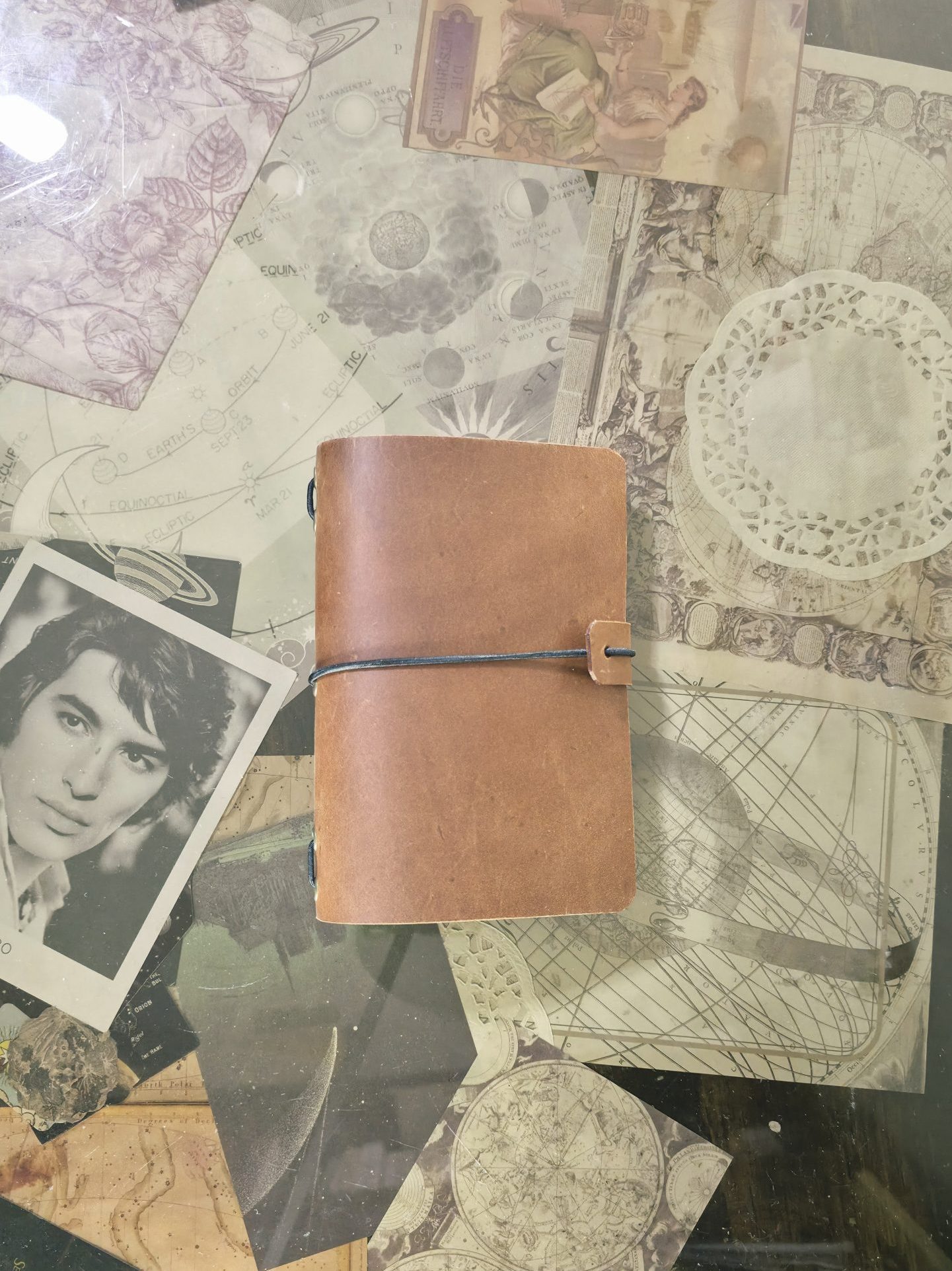 Travel Journal A6 Simple Cuero Café Graso