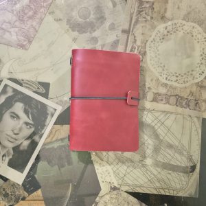 Travel Journal A6 Simple Cuero Rojo