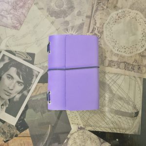 Travel Journal A6 Triple Cuero Morado