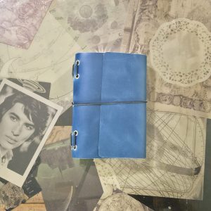 Travel Journal A6 Triple Cuero Azul