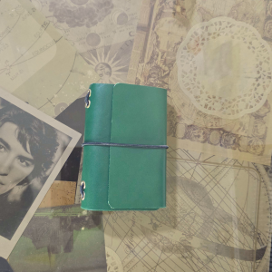 Travel Journal A7 Triple Cuero Verde
